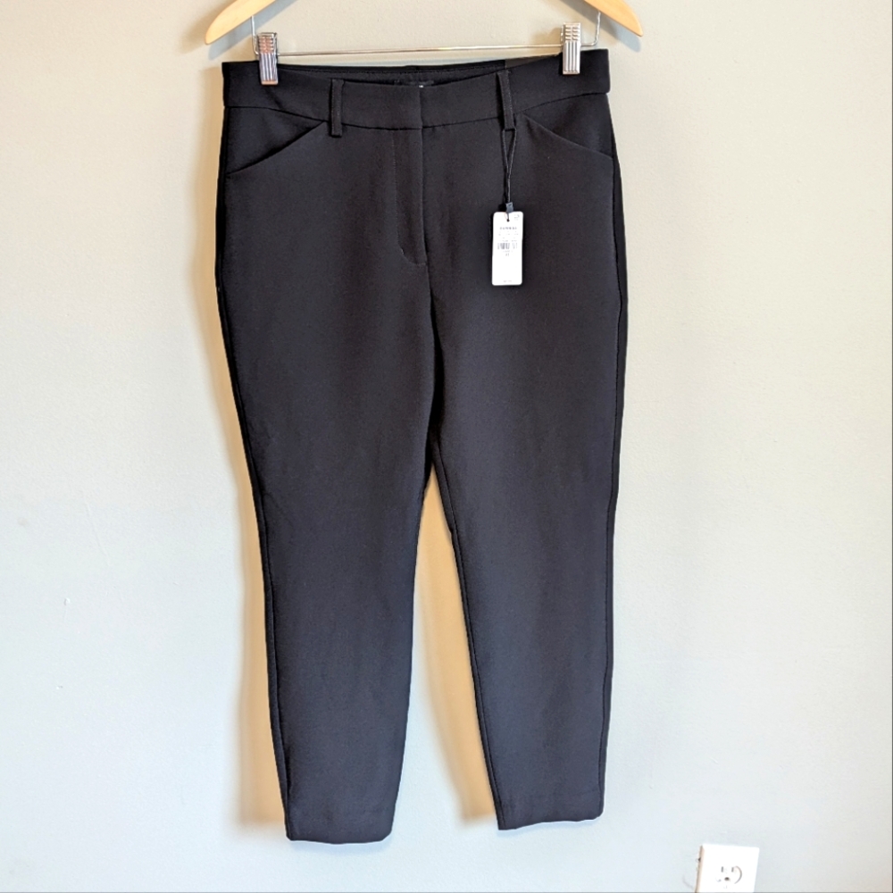 NWT Express Editor Skinny Mid Rise Black Pants, size 8S